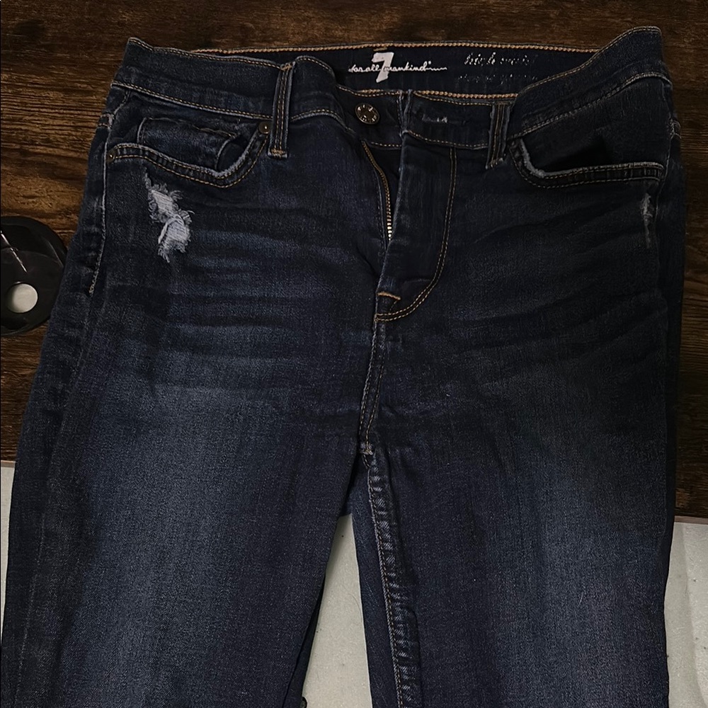 Dark Wash Distressed Jeans